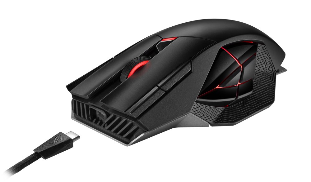 ASUS ROG Spatha X muis Rechtshandig RF Wireless + USB Type-A Optisch 19000 DPI – 2
