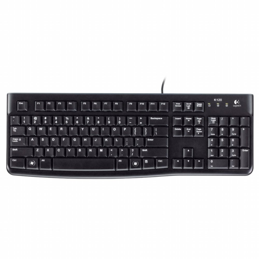 Logitech Keyboard K120 for Business toetsenbord USB QWERTY US International Zwart – 0 Logitech Keyboard K120 for Business toetsenbord USB QWERTY US International Zwart – 0