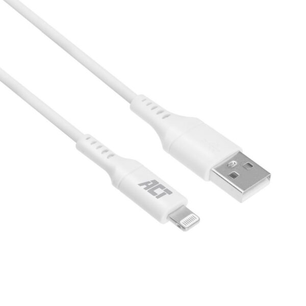 ACT AC3012 Lightning-kabel 2 m Wit – 0