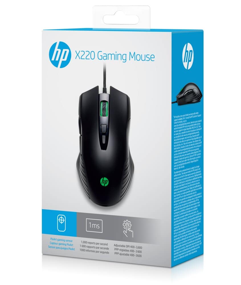 HP X220 muis Ambidextrous USB Type-A Optisch 3600 DPI – 6