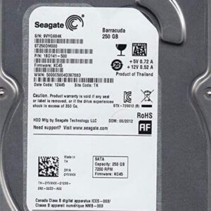 HDD Seagate 3.5inch / 250GB / 7200RPM PULLED