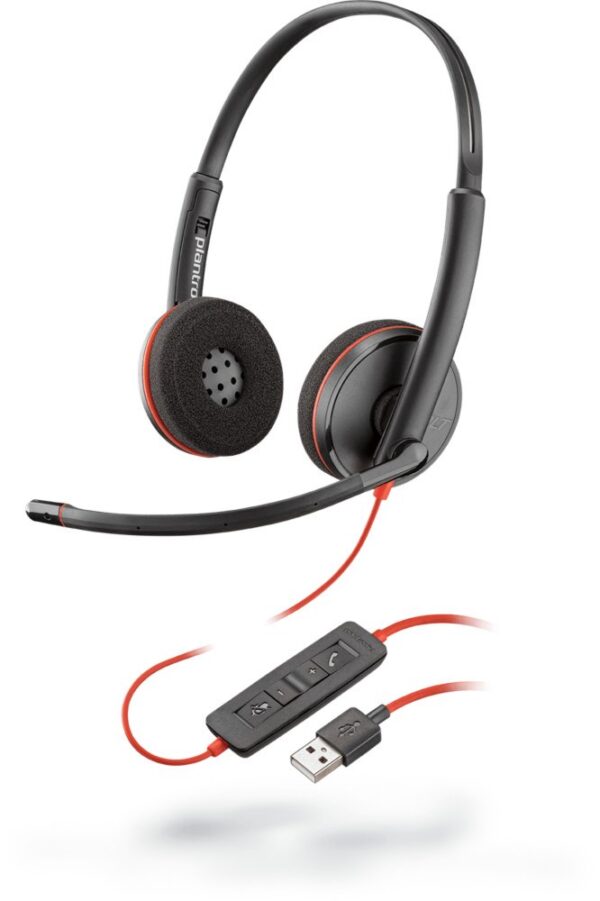POLY Blackwire C3220 Headset Bedraad Hoofdband Kantoor/callcenter USB Type-A Zwart – 0