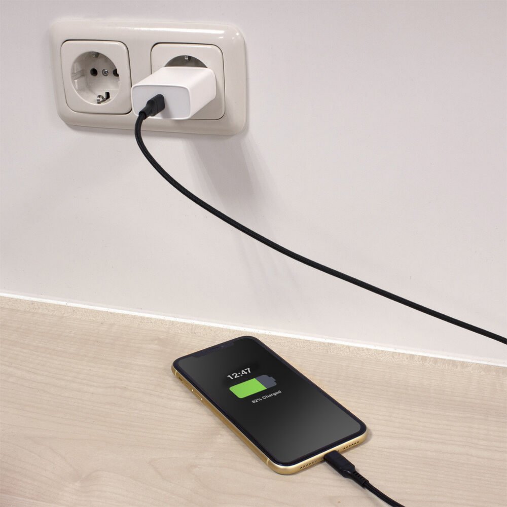 ACT AC3095 Lightning-kabel 1 m Zwart – 2