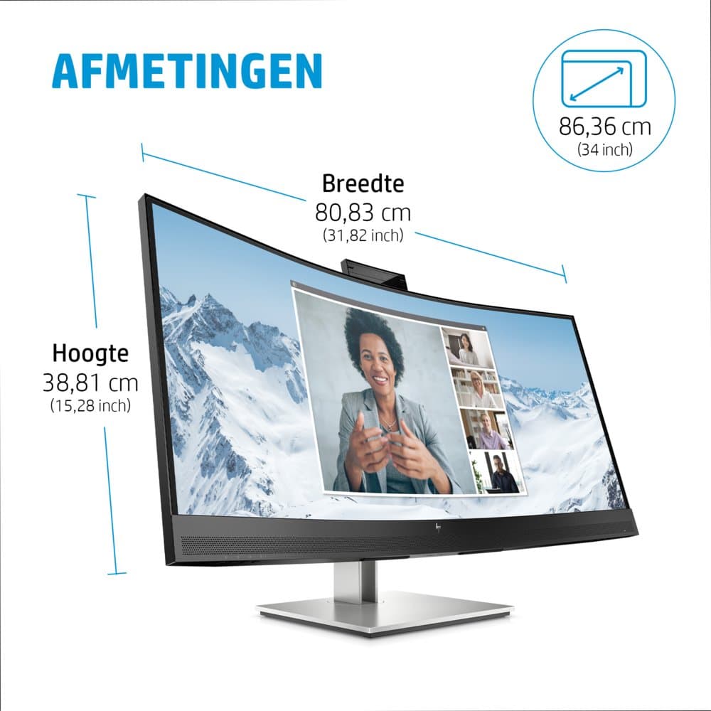 HP E34m G4 86,4 cm (34″) 3440 x 1440 Pixels Wide Quad HD Zwart – 10