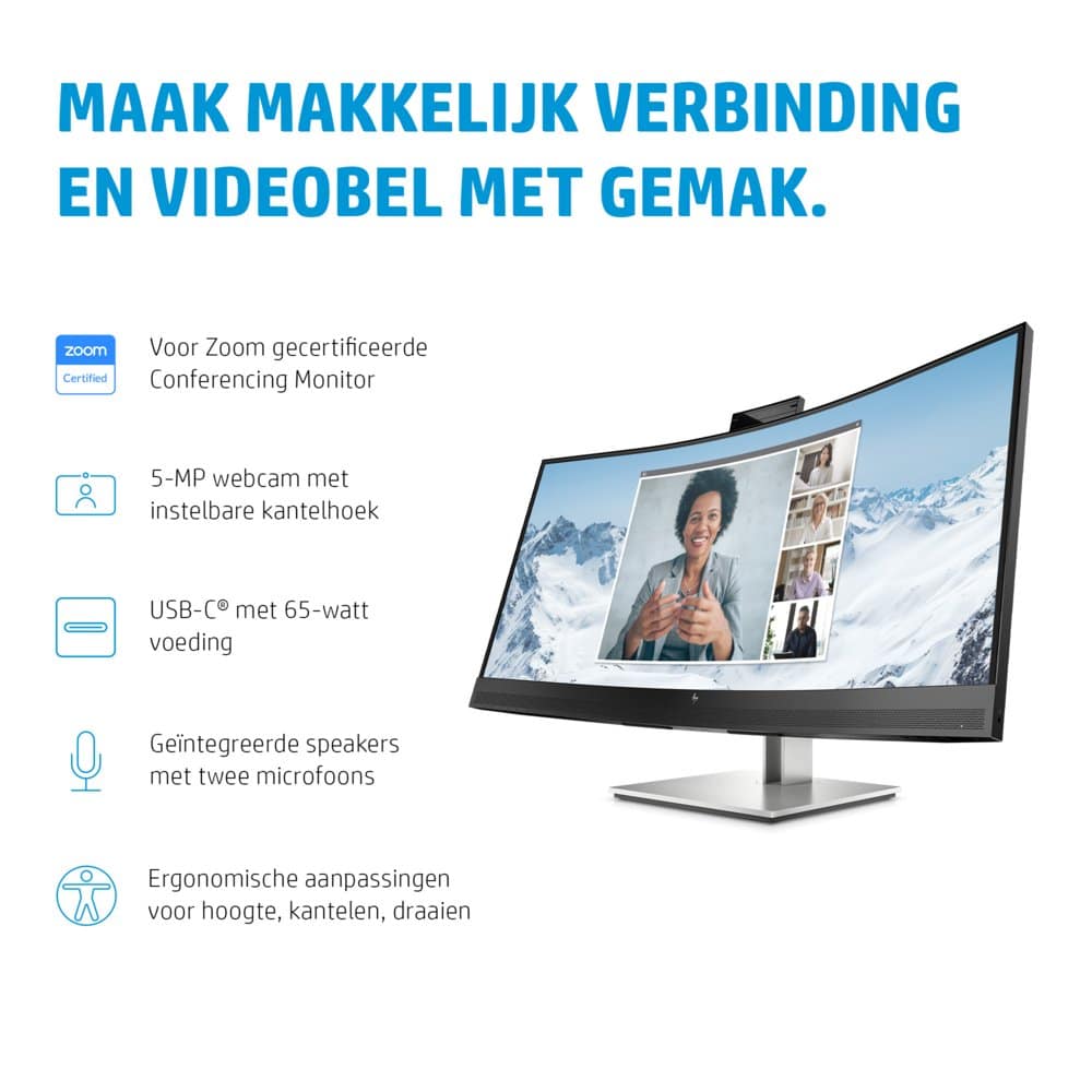 HP E34m G4 86,4 cm (34″) 3440 x 1440 Pixels Wide Quad HD Zwart – 11