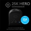 Logitech G Pro Wireless muis Ambidextrous RF Draadloos Optisch 25600 DPI – 8