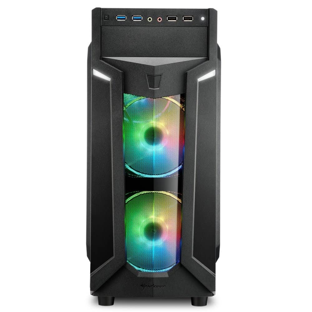 Sharkoon VG6-W RGB Midi Tower Zwart – 1 Sharkoon VG6-W RGB Midi Tower Zwart – 1