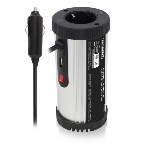 Eminent EM3995 netvoeding & inverter Auto 150 W Zwart, Zilver – 0 Eminent EM3995 netvoeding & inverter Auto 150 W Zwart, Zilver – 0