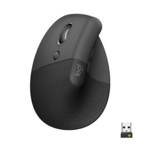 Logitech Lift | Ergonomische Draadloze Muis | Linkshandig | RF + Bluetooth | 4000 DPI | Grafiet