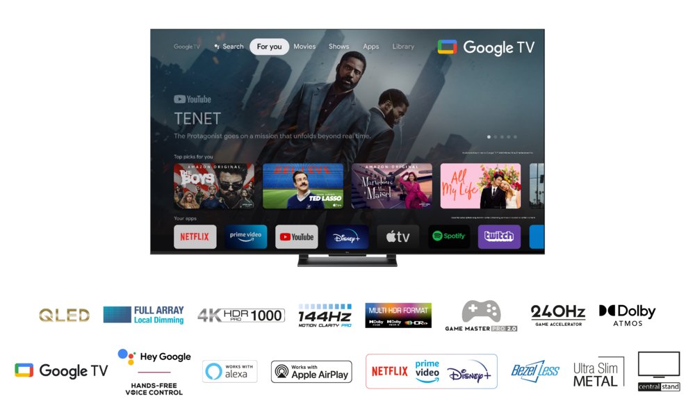 TCL C74 Series 65C749 tv 165,1 cm (65″) 4K Ultra HD Smart TV Wifi Zwart 1000 cd/m² – 3 TCL C74 Series 65C749 tv 165,1 cm (65″) 4K Ultra HD Smart TV Wifi Zwart 1000 cd/m² – 3