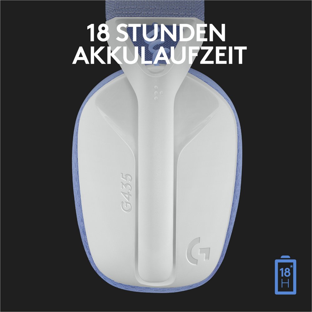 Logitech G G435 Headset Draadloos Hoofdband Gamen Bluetooth Wit – 24 Logitech G G435 Headset Draadloos Hoofdband Gamen Bluetooth Wit – 24