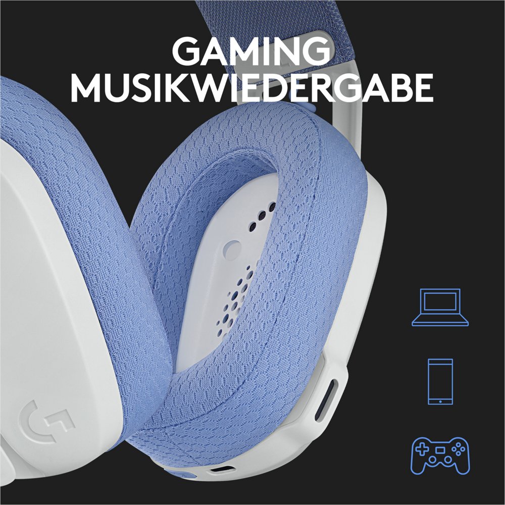Logitech G G435 Headset Draadloos Hoofdband Gamen Bluetooth Wit – 26 Logitech G G435 Headset Draadloos Hoofdband Gamen Bluetooth Wit – 26