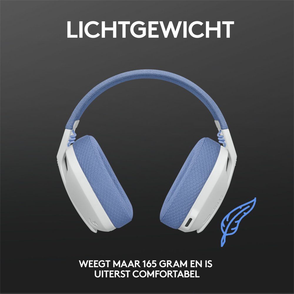 Logitech G G435 Headset Draadloos Hoofdband Gamen Bluetooth Wit – 9 Logitech G G435 Headset Draadloos Hoofdband Gamen Bluetooth Wit – 9