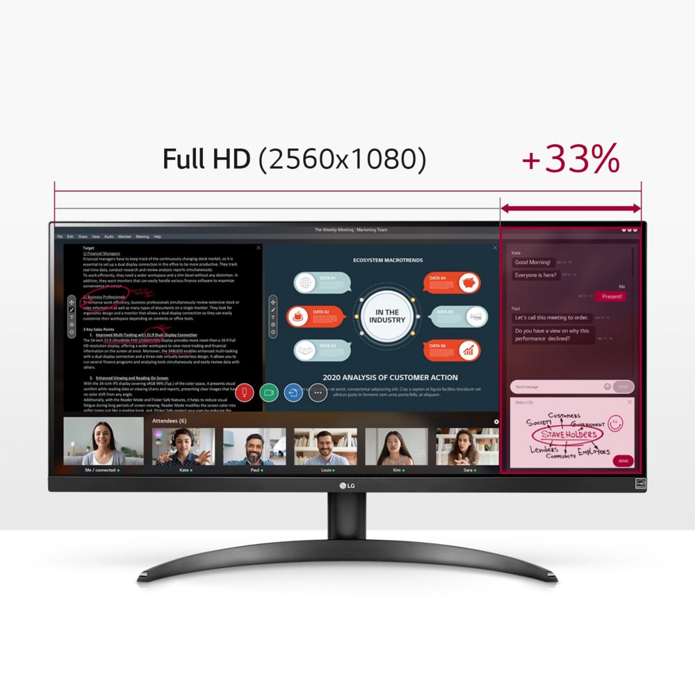 LG 29WP500-B computer monitor 73,7 cm (29″) 2560 x 1080 Pixels UltraWide Full HD LED Zwart – 8 LG 29WP500-B computer monitor 73,7 cm (29″) 2560 x 1080 Pixels UltraWide Full HD LED Zwart – 8