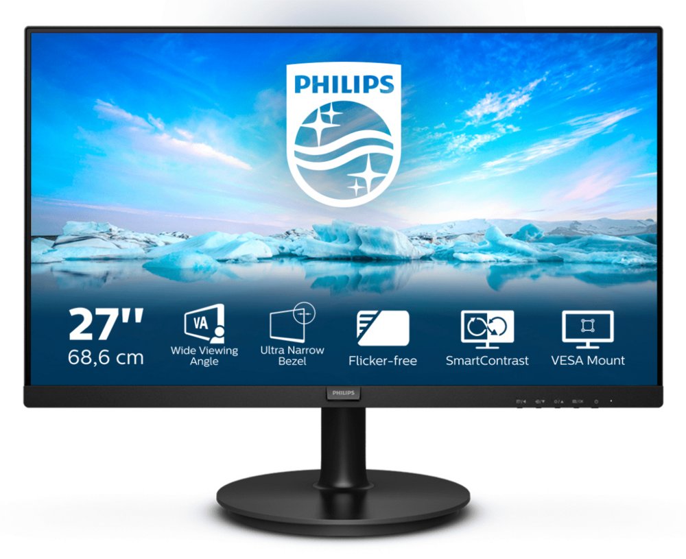 Philips V Line 271V8L/00 LED display 68,6 cm (27″) 1920 x 1080 Pixels Full HD Zwart – 0 Philips V Line 271V8L/00 LED display 68,6 cm (27″) 1920 x 1080 Pixels Full HD Zwart – 0