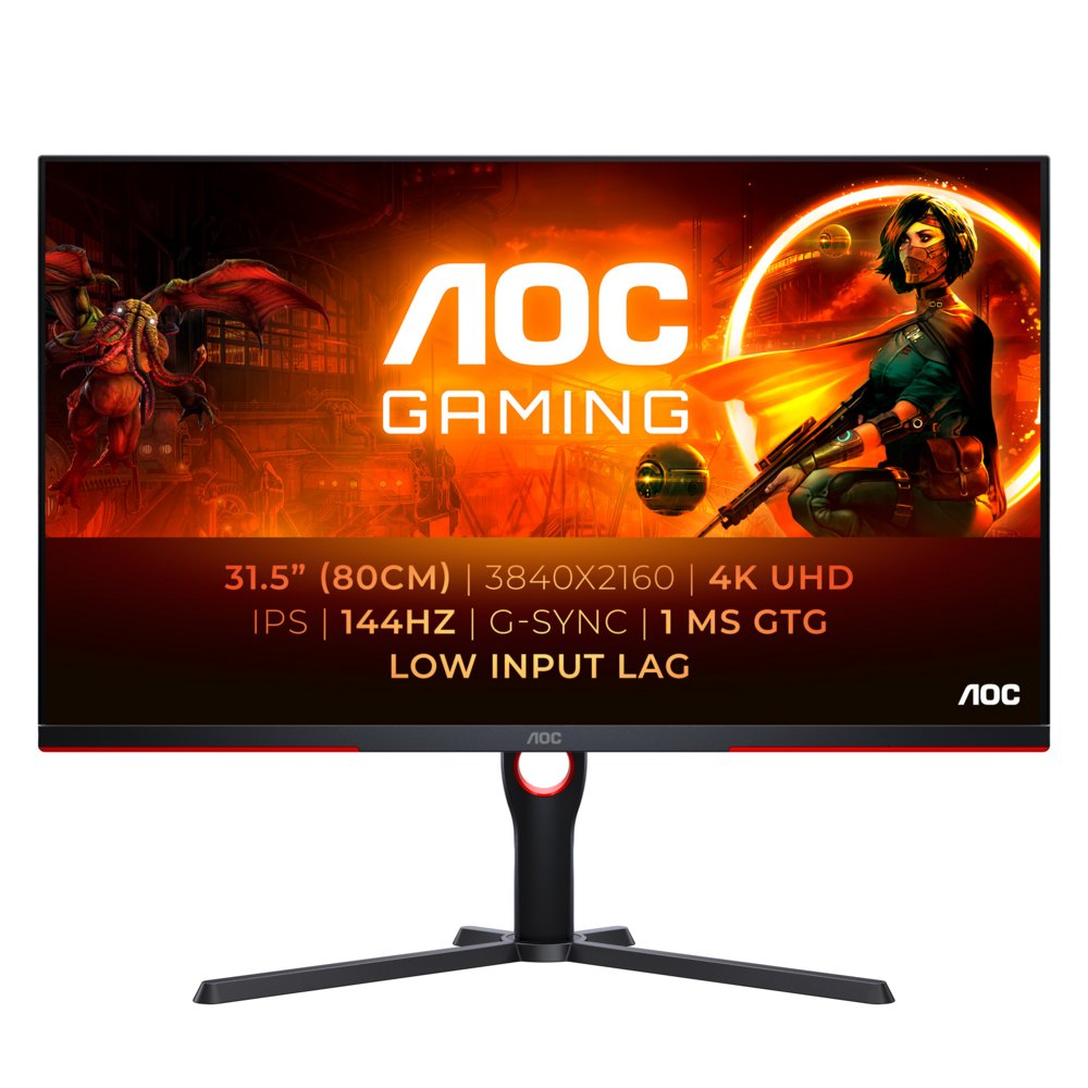 AOC G3 U32G3X/BK LED display 80 cm (31.5″) 3840 x 2160 Pixels 4K Ultra HD Zwart, Rood – 0 AOC G3 U32G3X/BK LED display 80 cm (31.5″) 3840 x 2160 Pixels 4K Ultra HD Zwart, Rood – 0