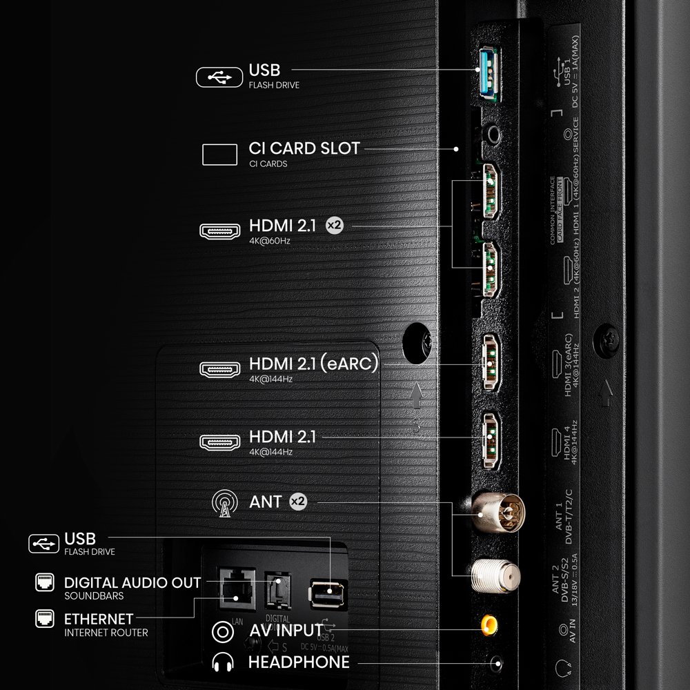 Hisense 55E7NQPRO TV | 55” | UltraHD 4K | Wifi | SmartTV | VIDAA | HDR10 | 120Hz | Zwart – 1