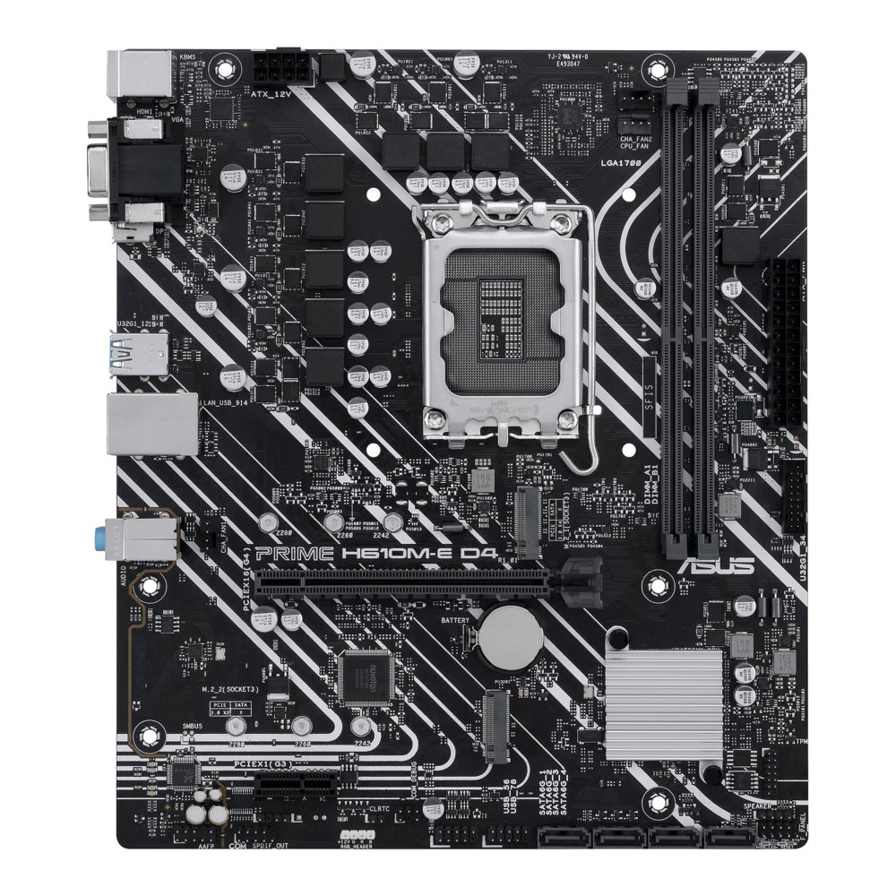 ASUS PRIME H610M-E D4-CSM | Socket LGA 1700 | Intel H610 | 2xDDR4 | Micro-ATX | Moederbord – 3