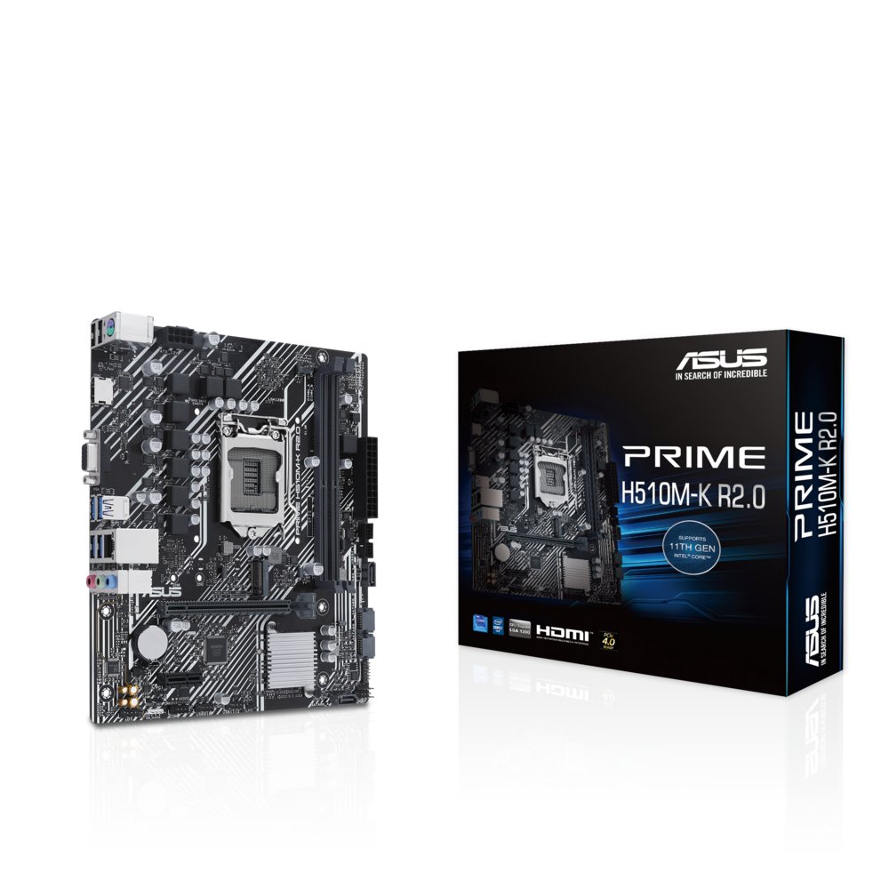 ASUS PRIME H510M-K R2.0 | Socket LGA 1200 | Intel H470 | 4xDDR4 | Micro-ATX | Moederbord – 1 ASUS PRIME H510M-K R2.0 | Socket LGA 1200 | Intel H470 | 4xDDR4 | Micro-ATX | Moederbord – 1