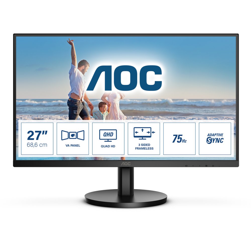 AOC Q27B3MA 27″ | 2560 x 1440 QHD VA | 75Hz | 1ms | Ultra Slim Bezel | Monitor – 0 AOC Q27B3MA 27″ | 2560 x 1440 QHD VA | 75Hz | 1ms | Ultra Slim Bezel | Monitor – 0