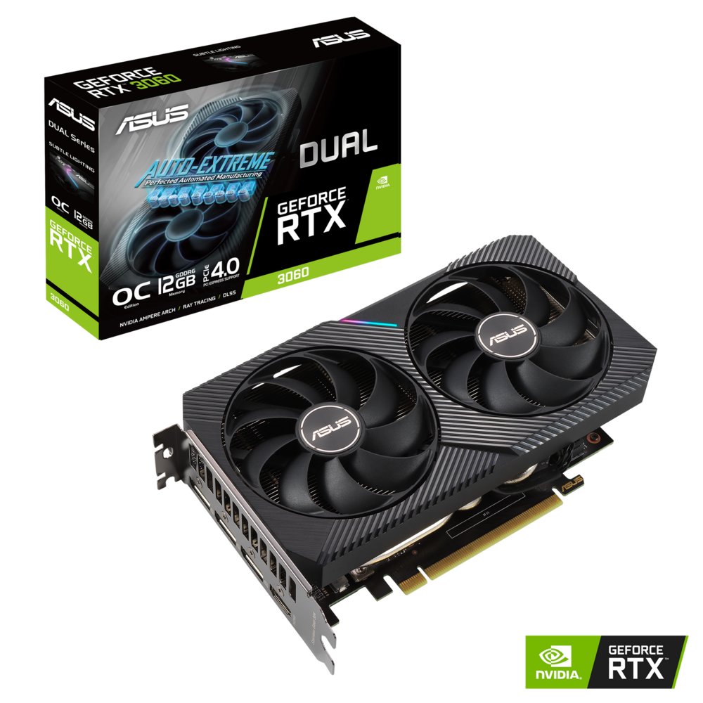 ASUS GeForce RTX 3060 DUAL O12G V2 | 12GB GDDR6 VRAM | Videokaart | GPU | Nvidia – 15