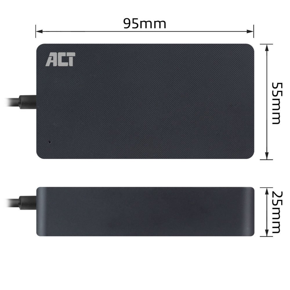 ACT AC2005 | Universele USB-C Notebook Lader | 65 Watt PDP | 2,75 Meter – 3 ACT AC2005 | Universele USB-C Notebook Lader | 65 Watt PDP | 2,75 Meter – 3
