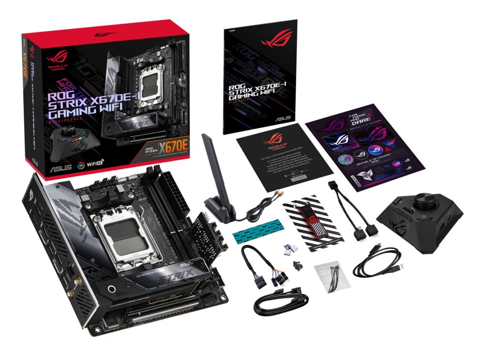 ASUS ROG STRIX X670E-I GAMING WIFI | Socket AM5 | AMD X670 | 2xDDR5 | Mini-ITX | Moederbord – 1 ASUS ROG STRIX X670E-I GAMING WIFI | Socket AM5 | AMD X670 | 2xDDR5 | Mini-ITX | Moederbord – 1