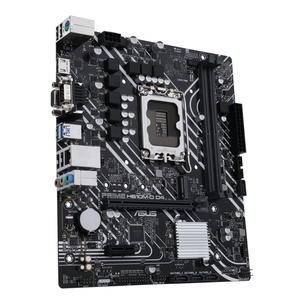 ASUS PRIME H610M-D D4 | Socket LGA 1700 | Intel H610 | 2xDDR4 | Micro-ATX | Moederbord – 2