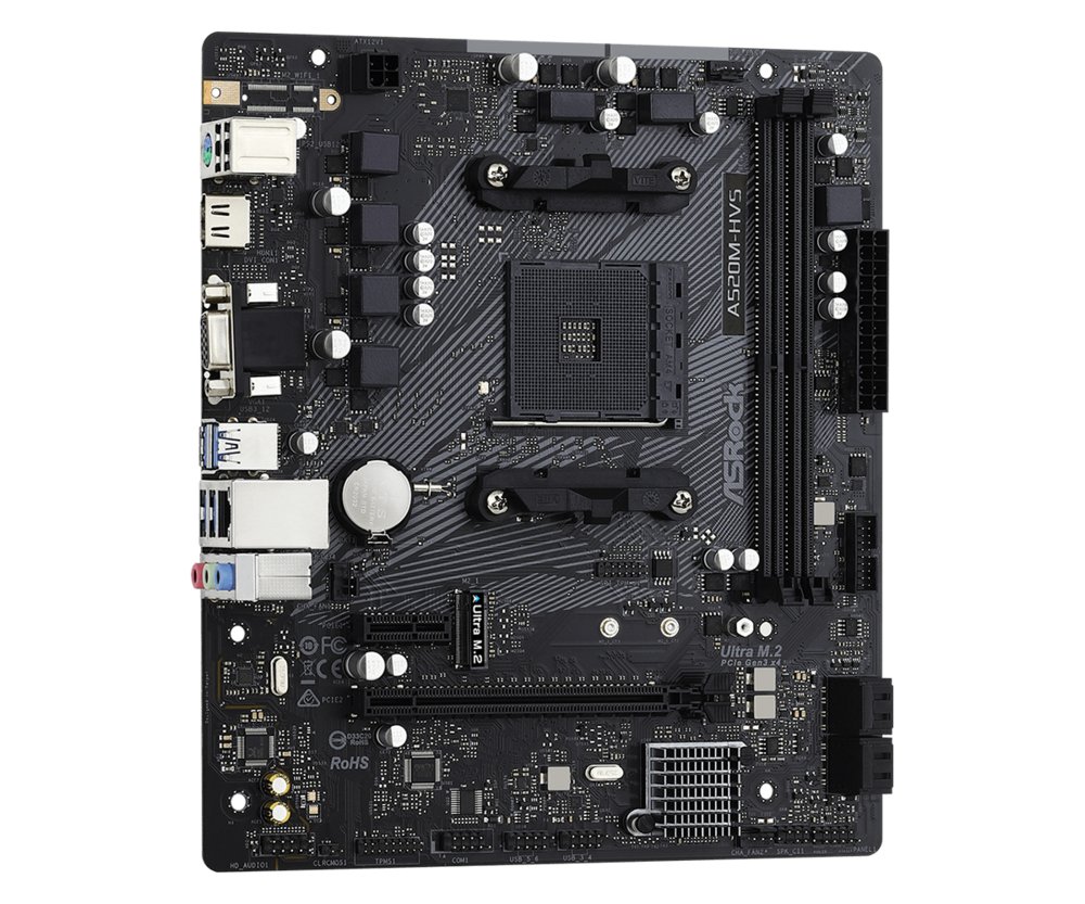 Asrock A520M-HVS | Socket AM4 | AMD A520 | 2xDDR4 | Micro-ATX | Moederbord – 3 Asrock A520M-HVS | Socket AM4 | AMD A520 | 2xDDR4 | Micro-ATX | Moederbord – 3