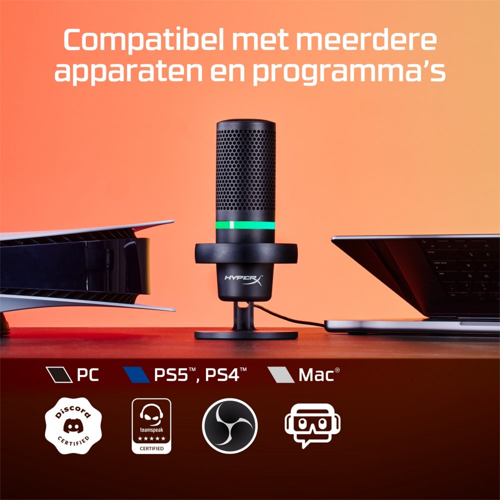 HyperX DuoCast | USB-microfoon | RGB-verlichting | Voor pc en console | Zwart – 10 HyperX DuoCast | USB-microfoon | RGB-verlichting | Voor pc en console | Zwart – 10