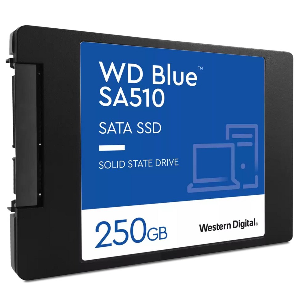Western Digital Blue SA510 | 250GB SATA SSD | 2.5” | 555MB/s Lezen | 440MB/s Schrijven – 2 Western Digital Blue SA510 | 250GB SATA SSD | 2.5” | 555MB/s Lezen | 440MB/s Schrijven – 2