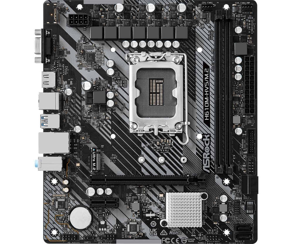 Asrock H610M-HVS/M.2 R2.0 | Socket LGA 1700 | Intel H610 | 4xDDR4 | Micro-ATX | Moederbord – 1 Asrock H610M-HVS/M.2 R2.0 | Socket LGA 1700 | Intel H610 | 4xDDR4 | Micro-ATX | Moederbord – 1