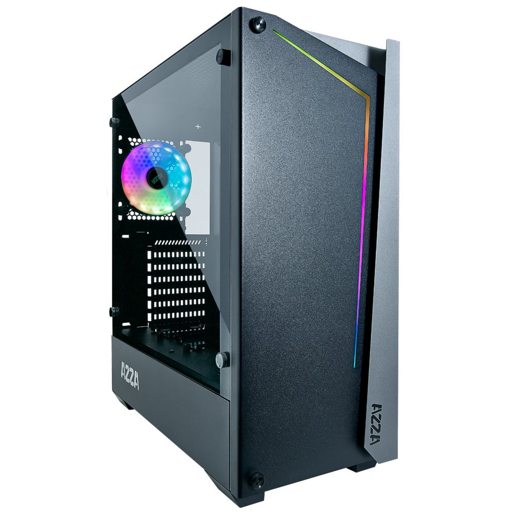 Azza Apollo 430 RGB | Midi Tower Case | Zwart – 0 Azza Apollo 430 RGB | Midi Tower Case | Zwart – 0