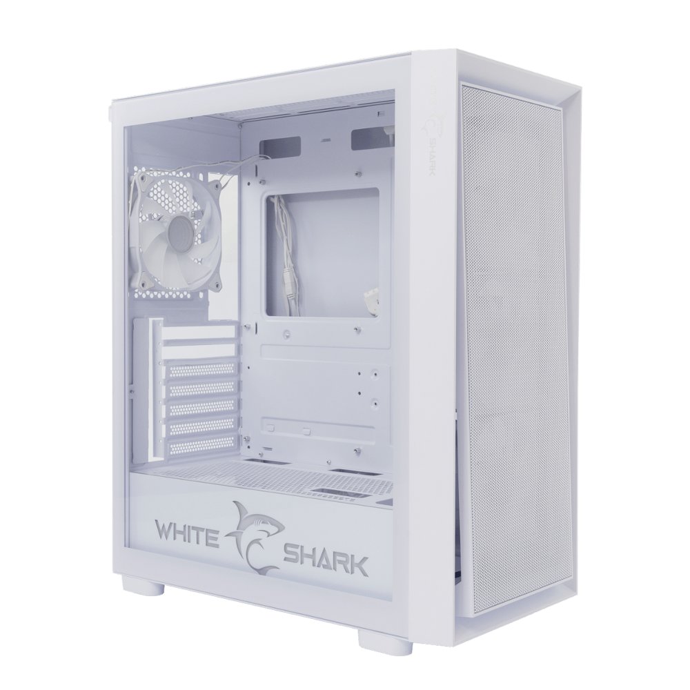 White Shark WARHEAD | Midi Tower Case | Inclusief 4 RGB Fans | Wit – 1