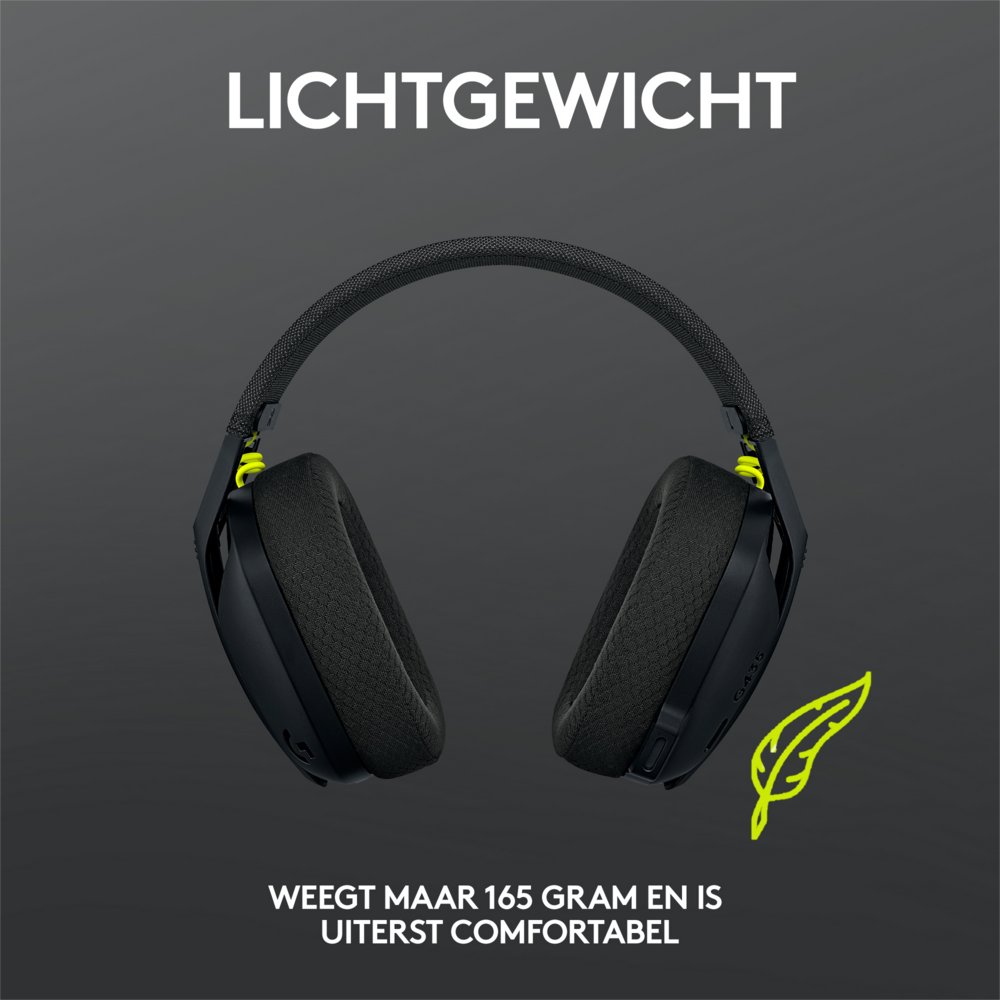 Logitech G435 Wireless Gaming Headset | Bluetooth & Lightspeed | Hoofdband | Zwart – 10 Logitech G435 Wireless Gaming Headset | Bluetooth & Lightspeed | Hoofdband | Zwart – 10