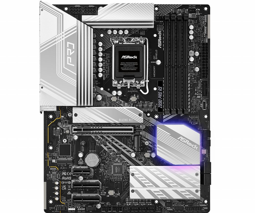 Asrock Z890 Pro RS | Socket LGA 1851 | Intel Z890 | 4xDDR5 | ATX | Moederbord – 0