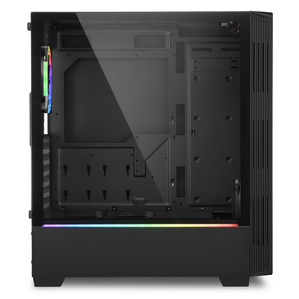 Sharkoon RGB LIT 200 | Midi Tower Behuizing | Zwart – 2 Sharkoon RGB LIT 200 | Midi Tower Behuizing | Zwart – 2