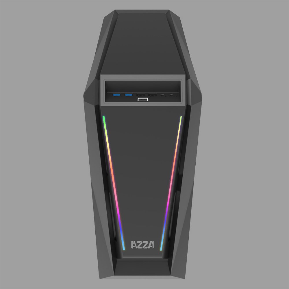 Azza Chroma 410A RGB | Midi Tower Case | Zwart – 3 Azza Chroma 410A RGB | Midi Tower Case | Zwart – 3