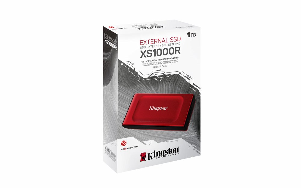 Kingston Technology XS1000 Red | 1TB | External Portable SSD | USB 3.2 Gen 2 – 3 Kingston Technology XS1000 Red | 1TB | External Portable SSD | USB 3.2 Gen 2 – 3