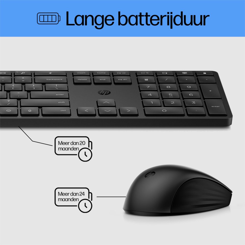 HP 650 Wit | Draadloze Muis en Toetsenbordcombo | QWERTY | Open Box – 5