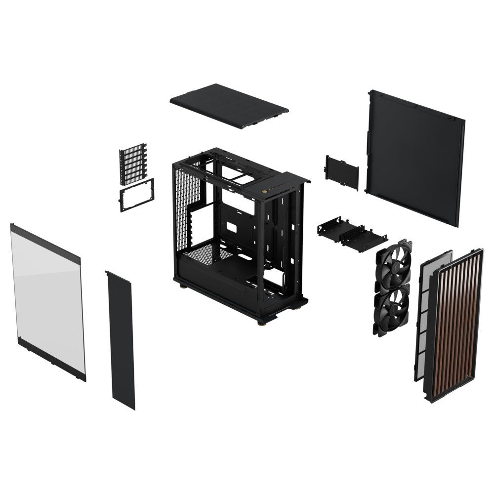 Fractal Design North TG Clear Charcoal | Midi Tower Case | Zwart – 7 Fractal Design North TG Clear Charcoal | Midi Tower Case | Zwart – 7