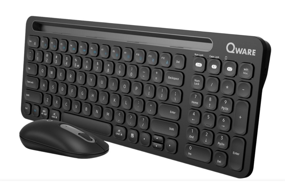 QWARE Wireless Desktop Combo Florence Zwart | Returned – 2 QWARE Wireless Desktop Combo Florence Zwart | Returned – 2