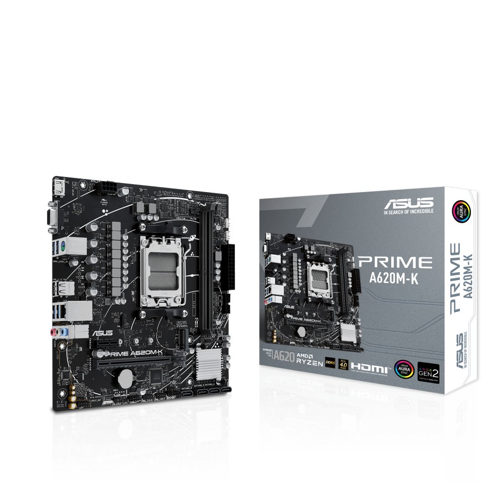 ASUS Prime A620M-K | Socket AM5 | AMD A620 | 2xDDR5 | Micro-ATX | Moederbord – 1 ASUS Prime A620M-K | Socket AM5 | AMD A620 | 2xDDR5 | Micro-ATX | Moederbord – 1