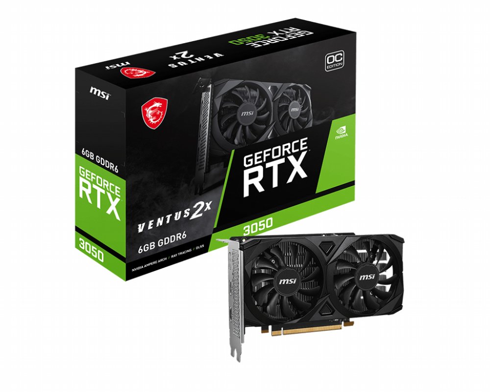 MSI GeForce RTX 3050 VENTUS 2X E OC | 6GB GDDR6 VRAM | Videokaart | GPU | Nvidia – 0 MSI GeForce RTX 3050 VENTUS 2X E OC | 6GB GDDR6 VRAM | Videokaart | GPU | Nvidia – 0