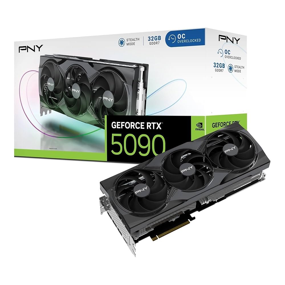 PNY GeForce RTX 5090 OC | 32 GB GDDR7 VRAM | 4K Gaming & AI | Videokaart | GPU | Nvidia – 0 PNY GeForce RTX 5090 OC | 32 GB GDDR7 VRAM | 4K Gaming & AI | Videokaart | GPU | Nvidia – 0