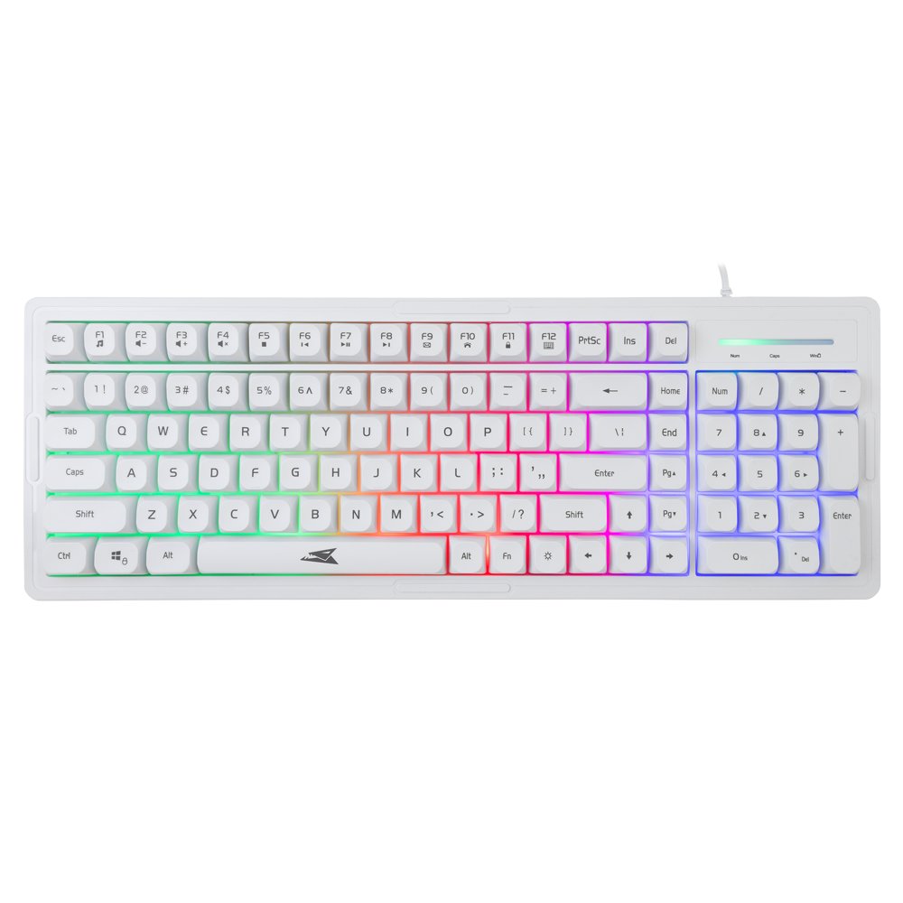 Baracuda ORCA RGB | Bekabeld Gaming Toetsenbord inclusief Muis | QWERTY | Wit – 4