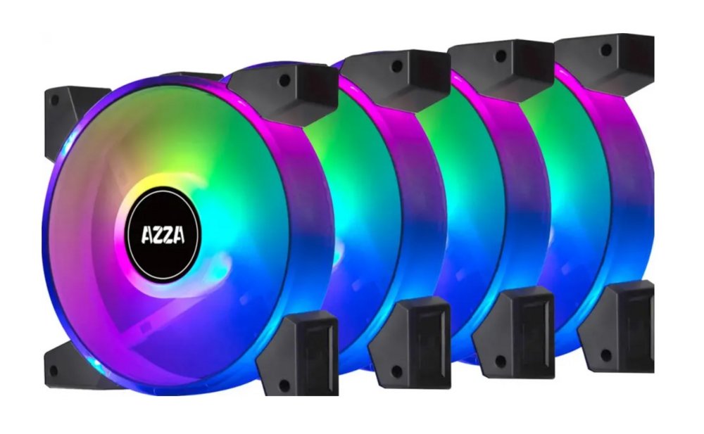 Azza Hurricane II RGB 4 Pack | 120mm Case Fans – 0 Azza Hurricane II RGB 4 Pack | 120mm Case Fans – 0