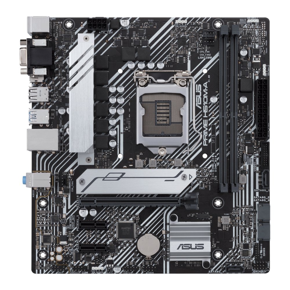 ASUS PRIME H510M-A ARGB | Socket LGA 1200 | Intel H510 | 2xDDR4 | Micro-ATX | Moederbord – 1