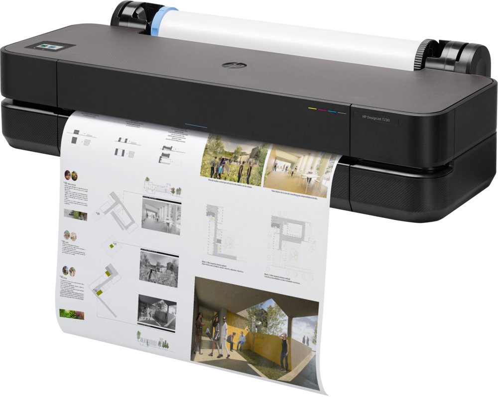 HP DesignJet T230 24” Grootformaat Inkjetprinter | 2400 x 1200 DPI | Wifi | Kleur – 3