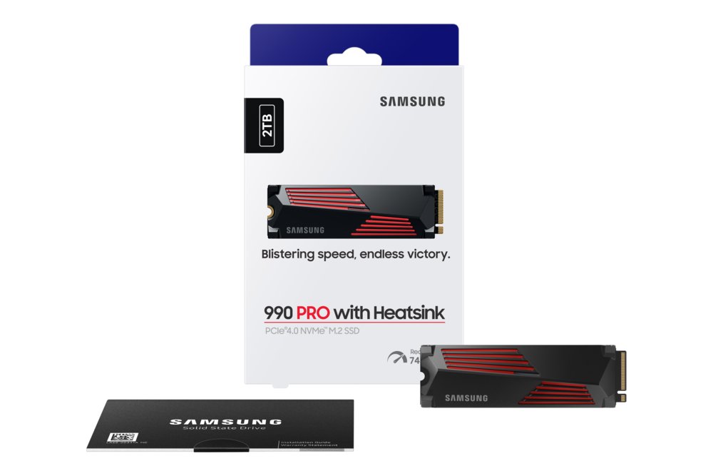 Samsung 990 PRO | 2TB NVMe SSD | M.2 Gen4 | 7.450 MB/s Lezen | 6.900 MB/s Schrijven | Heatsink – 4